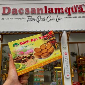 Bánh đậu xanh nướng hoa sen (Bánh đậu xanh nướng chay)